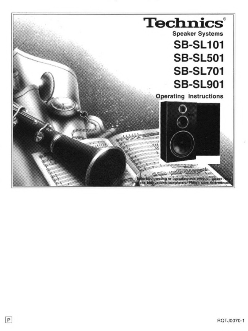 Technics SB-SL101 operating instructions