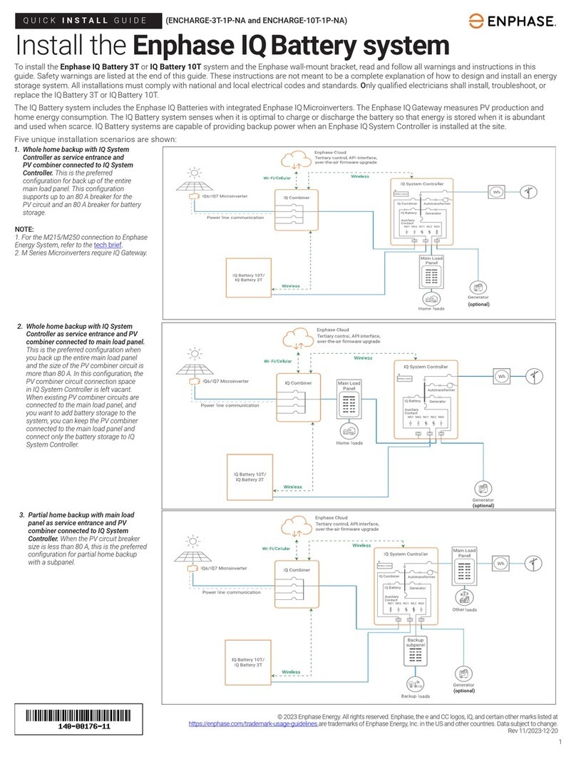 enphase ENCHARGE-3T-1P-NA Quick install guide