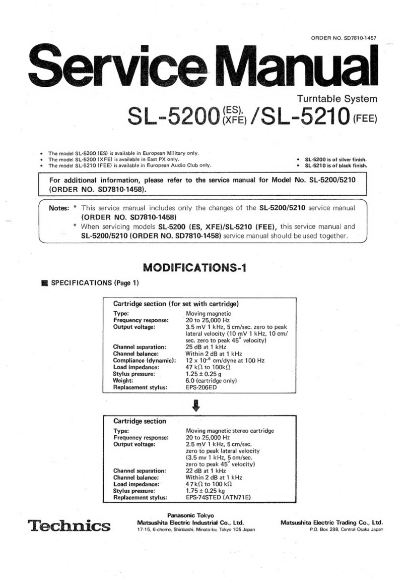Technics SL-5200ES Service manual