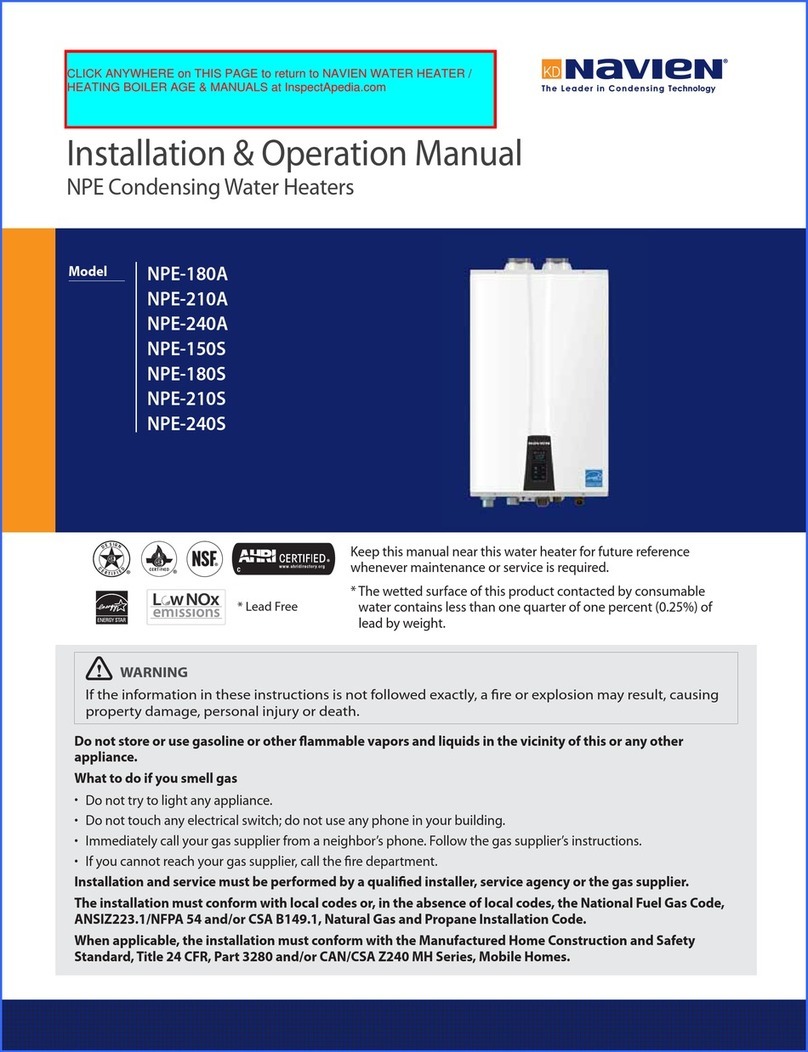 Navien NPE User manual Navien NPE User manual