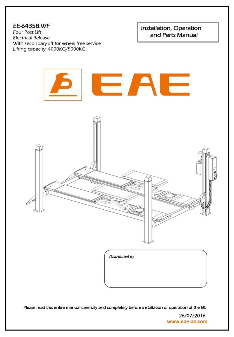 EAE EE-6435BWF Installation, operation, and parts manual