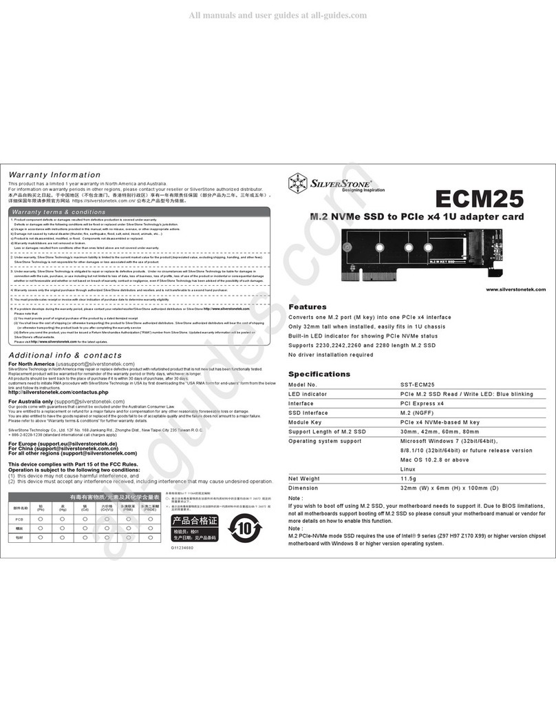 SilverStone SST-ECM25 User manual