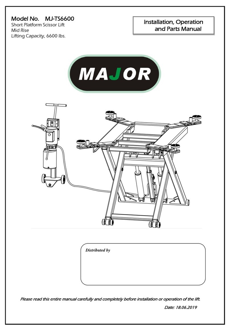 Major MJ-TS6600 Installation, operation, and parts manual