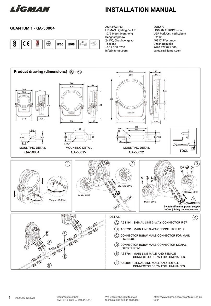 LIGMAN QUANTUM 1 QA-50004 installation manual LIGMAN QUANTUM 1 QA-50004 installation manual