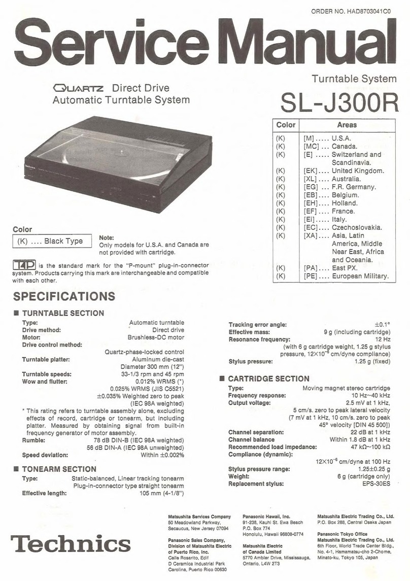 Technics SL-J300R User manual Technics SL-J300R User manual