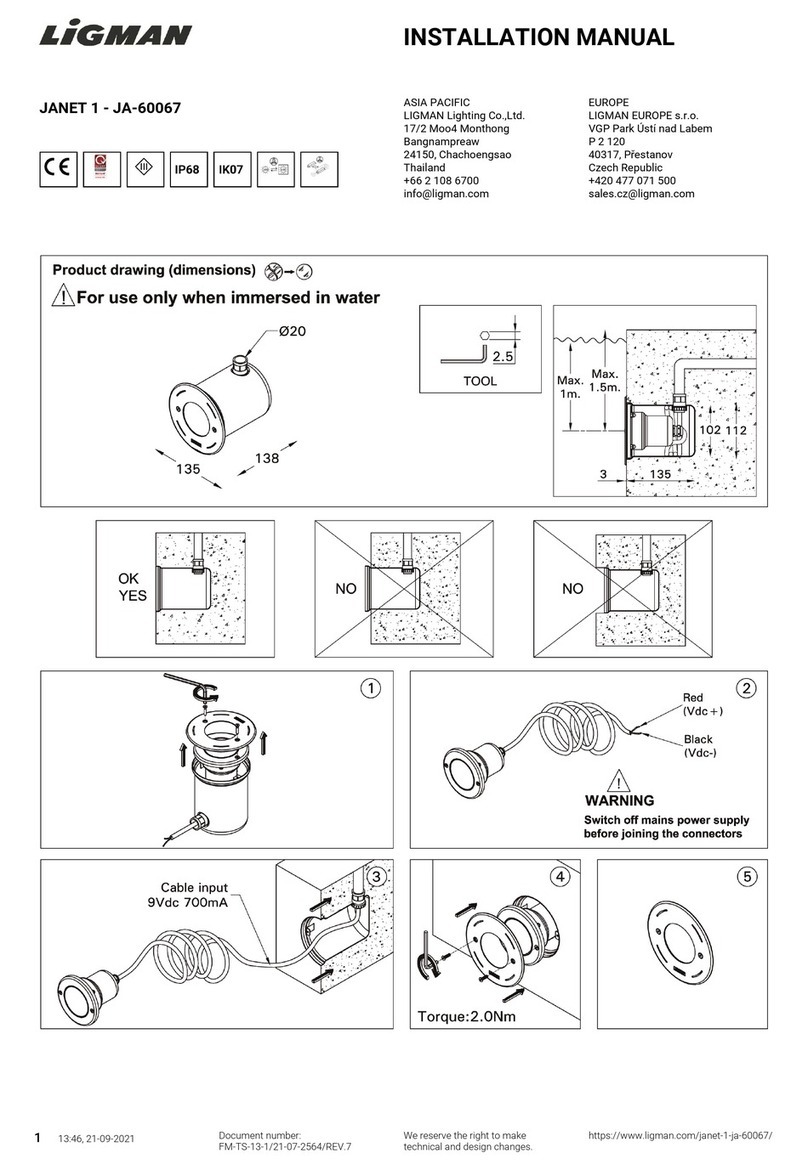 LIGMAN JANET 1 JA-60067 installation manual