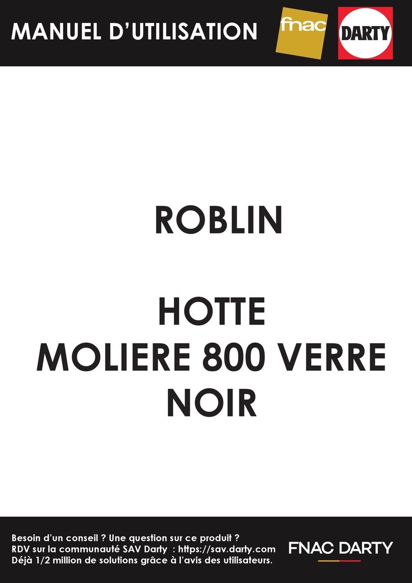 ROBLIN MOLIERE 800 installation manual
