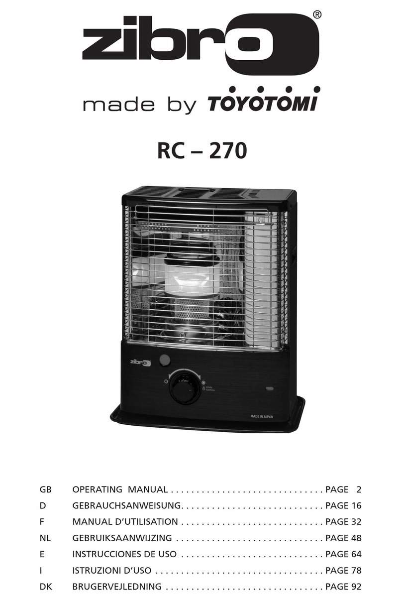 Toyotomi Zibro RC-270 User manual Toyotomi Zibro RC-270 User manual