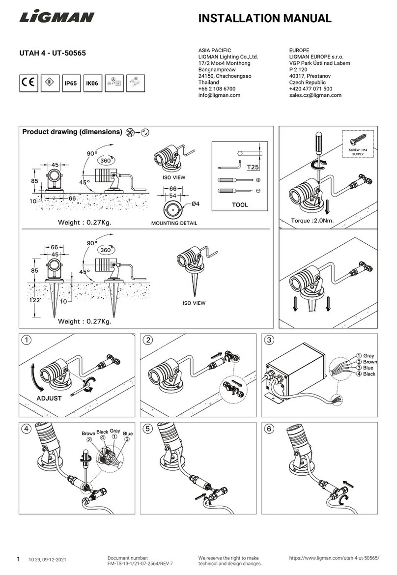 LIGMAN UTAH 4 UT-50565 installation manual