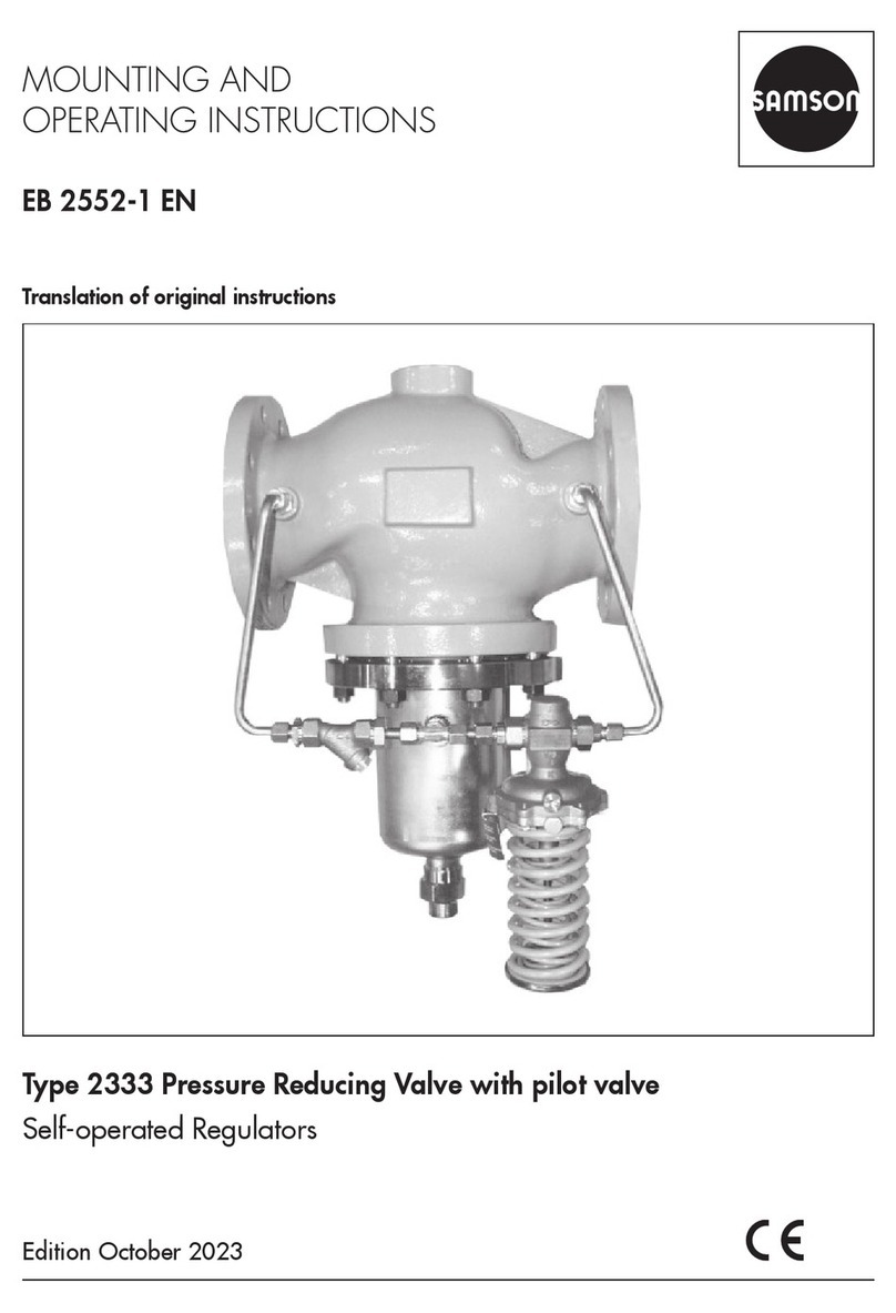 Samson 2333 series Mounting and operating instructions