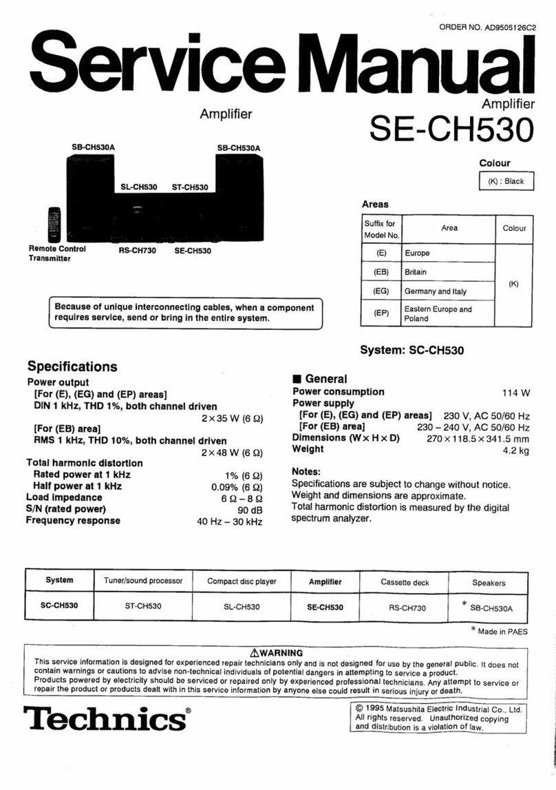 Technics SE-CH530 User manual