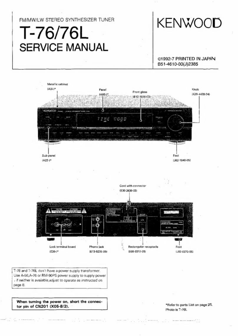 Kenwood T-76 User manual Kenwood T-76 User manual
