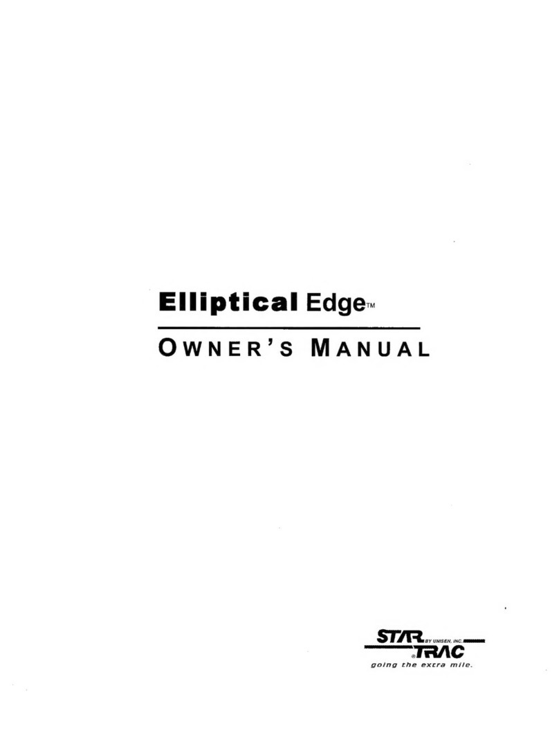 Star Trac Elliptical Edge User manual Star Trac Elliptical Edge User manual