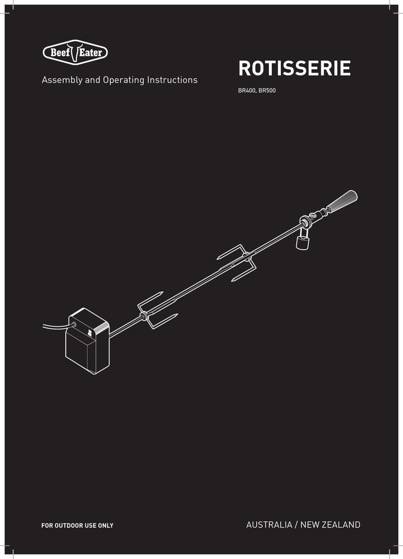 Beef Eater ROTISSERIE Assembly and operating instructions