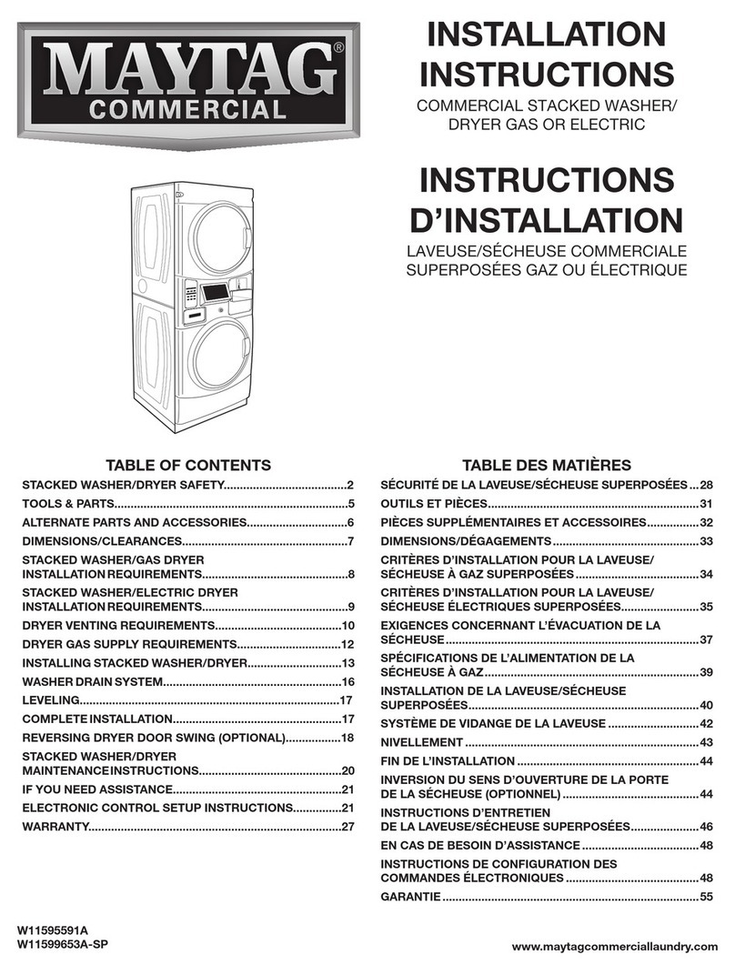 Maytag MLE22PRAZW User manual