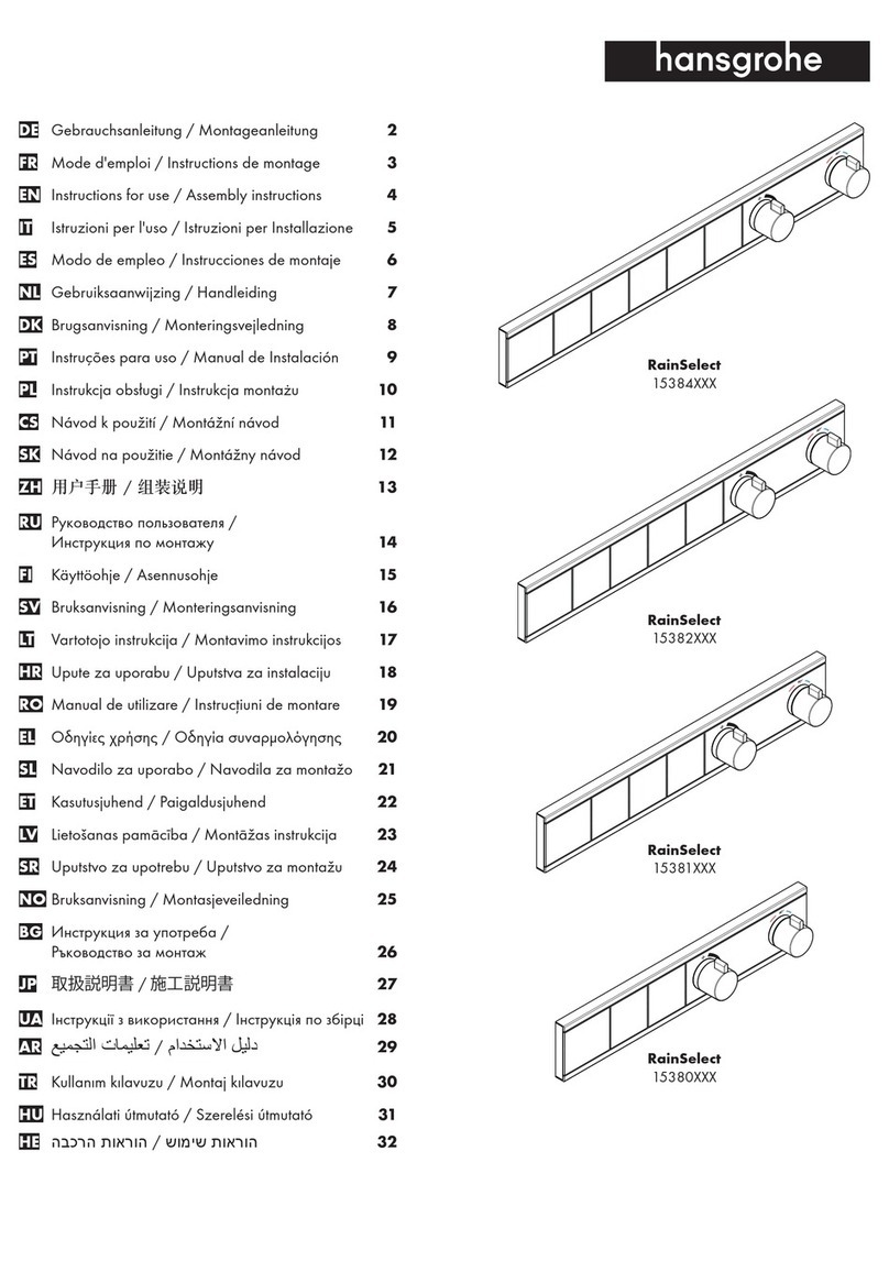 Hans Grohe RainSelect 15384 Series Instructions for use/assembly instructions Hans Grohe RainSelect 15384 Series Instructions for use/assembly instructions