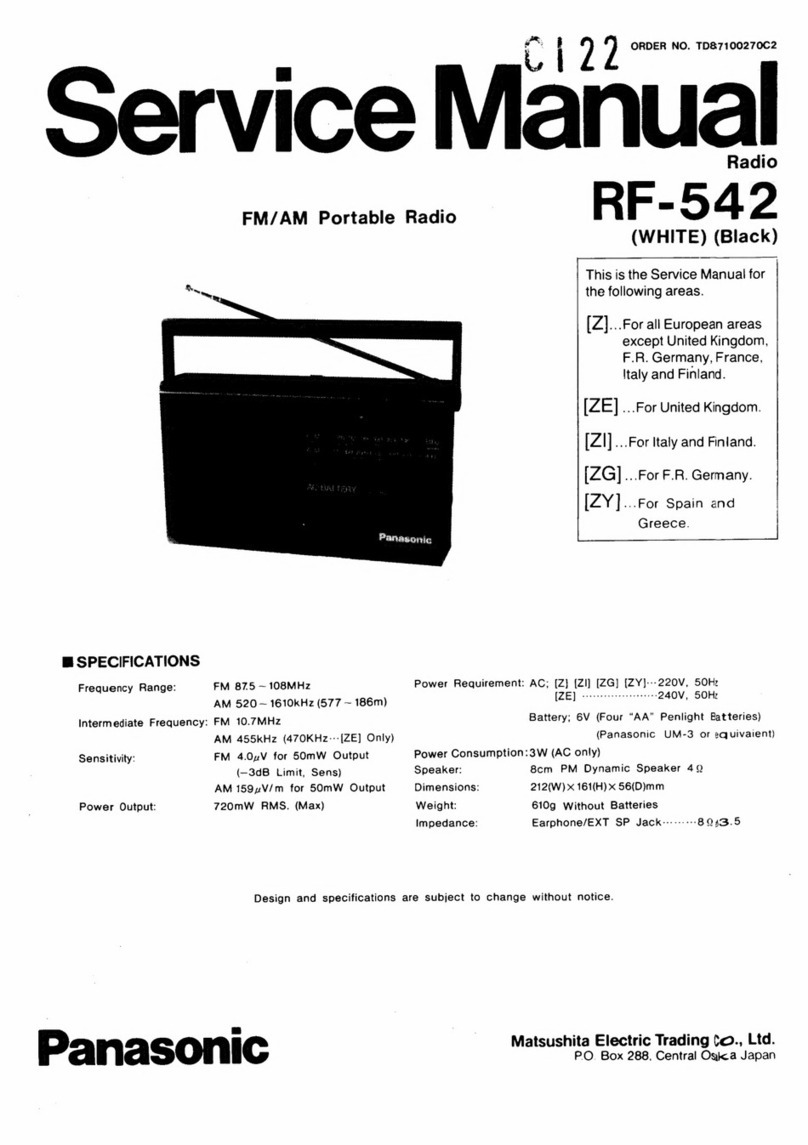 Panasonic RF-542 User manual Panasonic RF-542 User manual