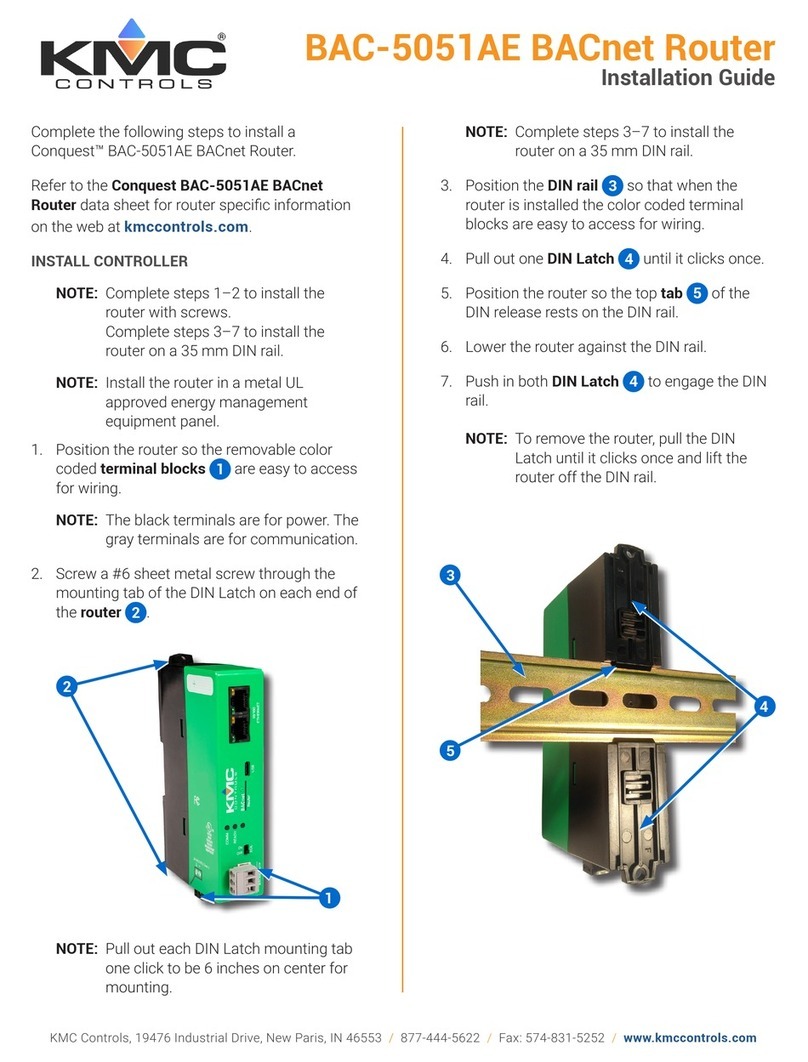 KMC Controls BAC-5051AE installation guide