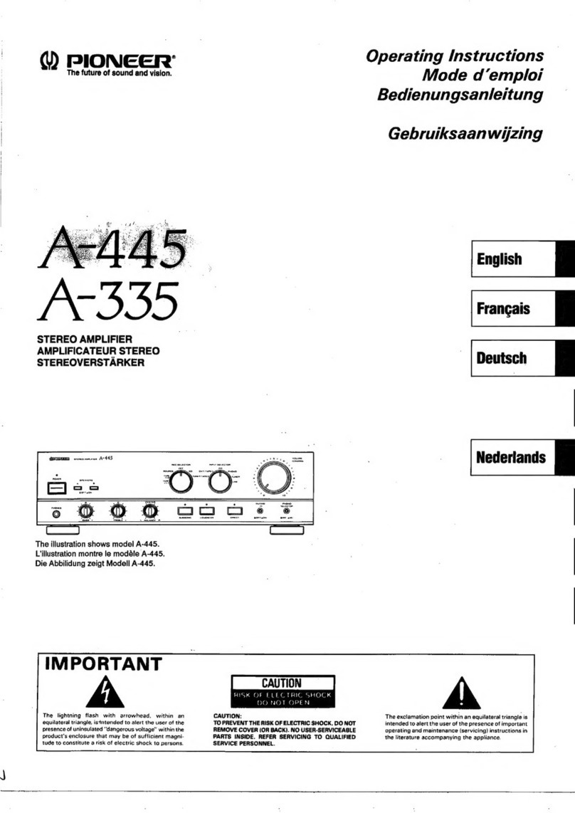 Pioneer A-445 User manual Pioneer A-445 User manual