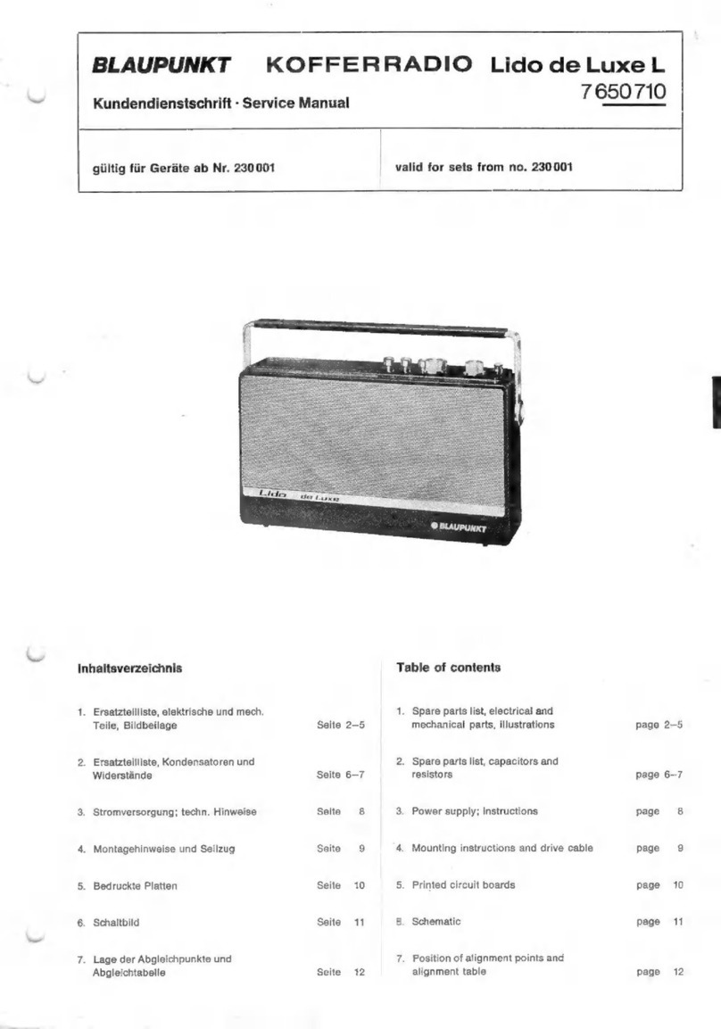 Blaupunkt Lido de Luxe L Service manual Blaupunkt Lido de Luxe L Service manual