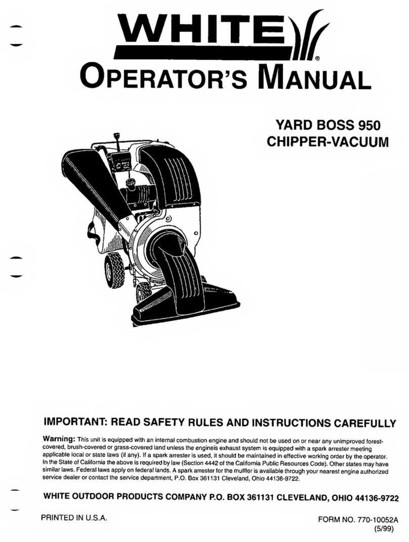 White YARD BOSS 950 Operator's manual