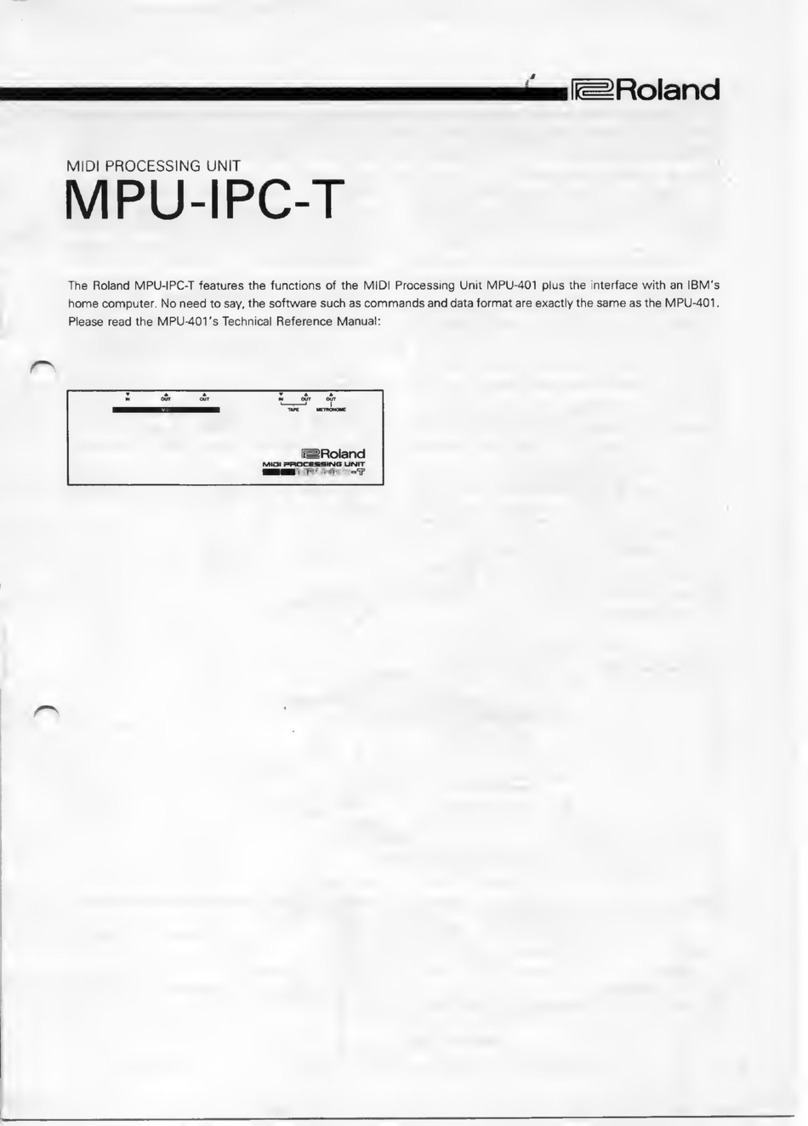 Roland MPU-IPC-T User manual