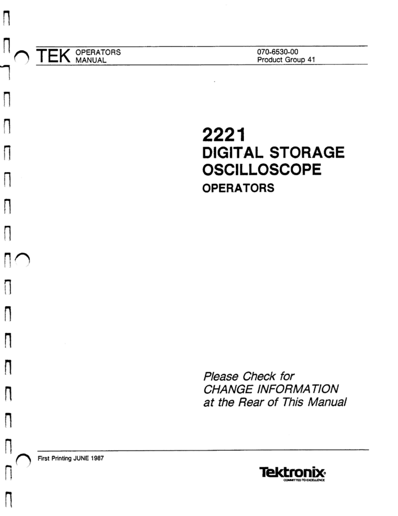 Tektronix 2221 User manual Tektronix 2221 User manual
