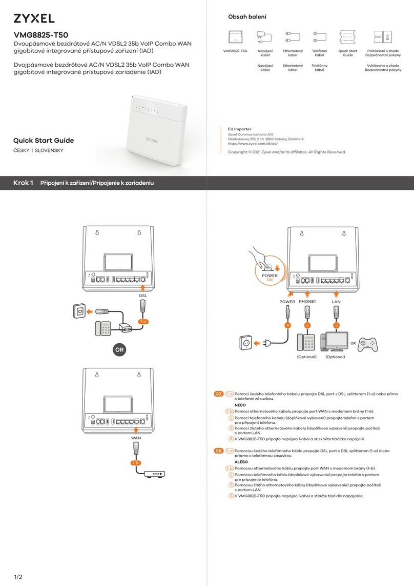ZyXEL Communications VMG8825-T50 User manual ZyXEL Communications VMG8825-T50 User manual