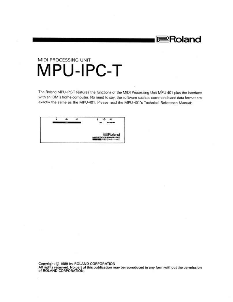 Roland MPU-IPC-T User manual