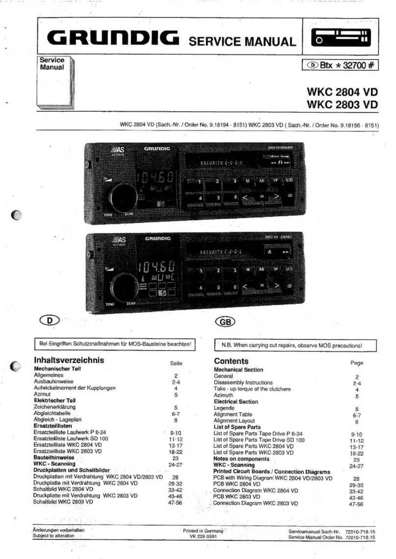 Grundig WKC 2804 VD User manual