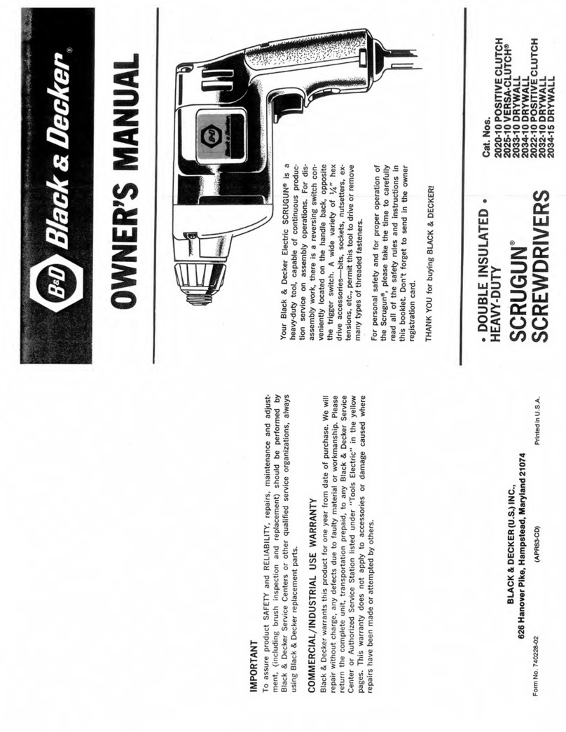 Black & Decker SCRUGUN 2020-10 User manual