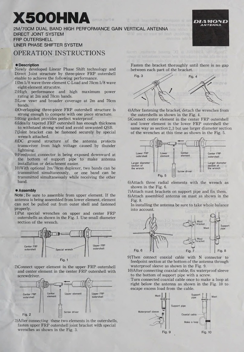 Diamond Antenna X500HNA User manual