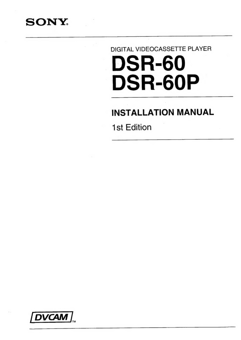 Sony DVCAM DSR-60 User manual