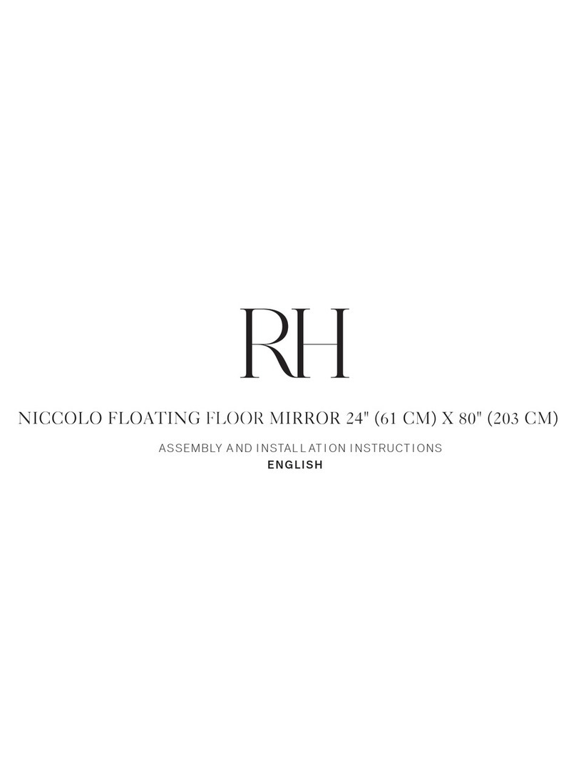 Restoration Hardware NICCOLO Assembly and installation instructions