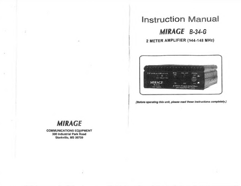 Mirage B-34-G User manual