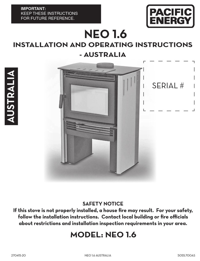 Pacific energy NEO 1.6 Installation and operating instructions