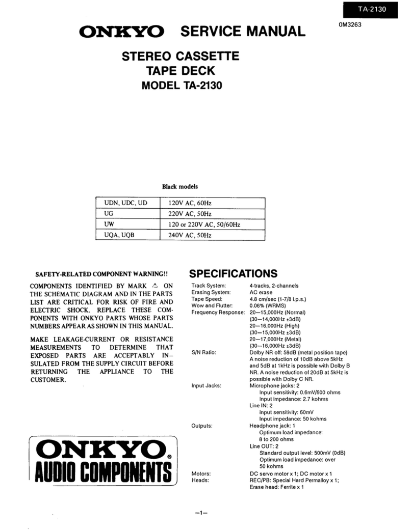 Onkyo TA-2130 User manual