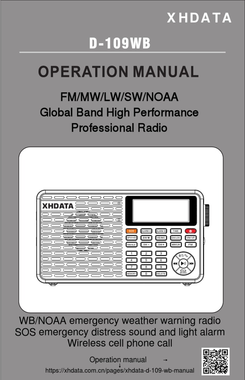 XHDATA D-109WB Operation manual