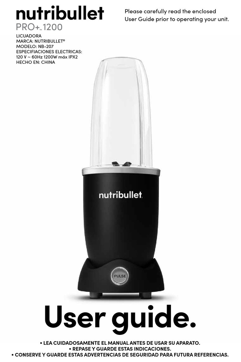 NUTRIBULLET PRO+ 1200 User manual