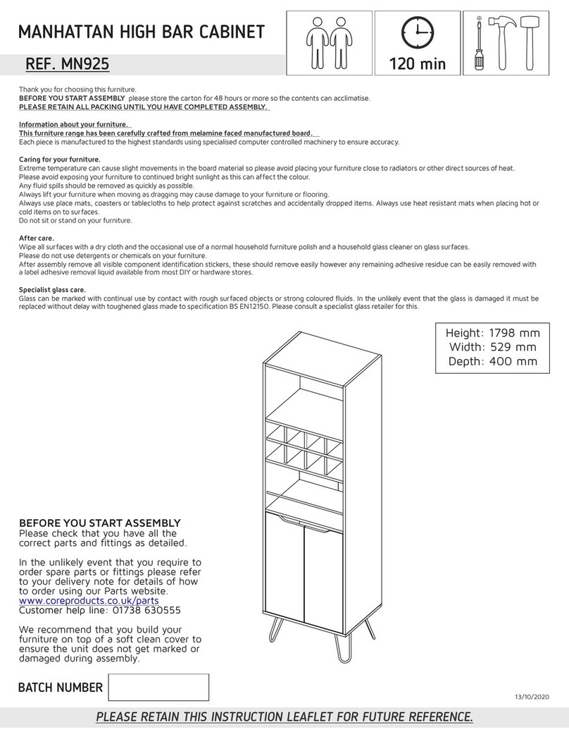 Core Products MANHATTAN MN925 User manual Core Products MANHATTAN MN925 User manual