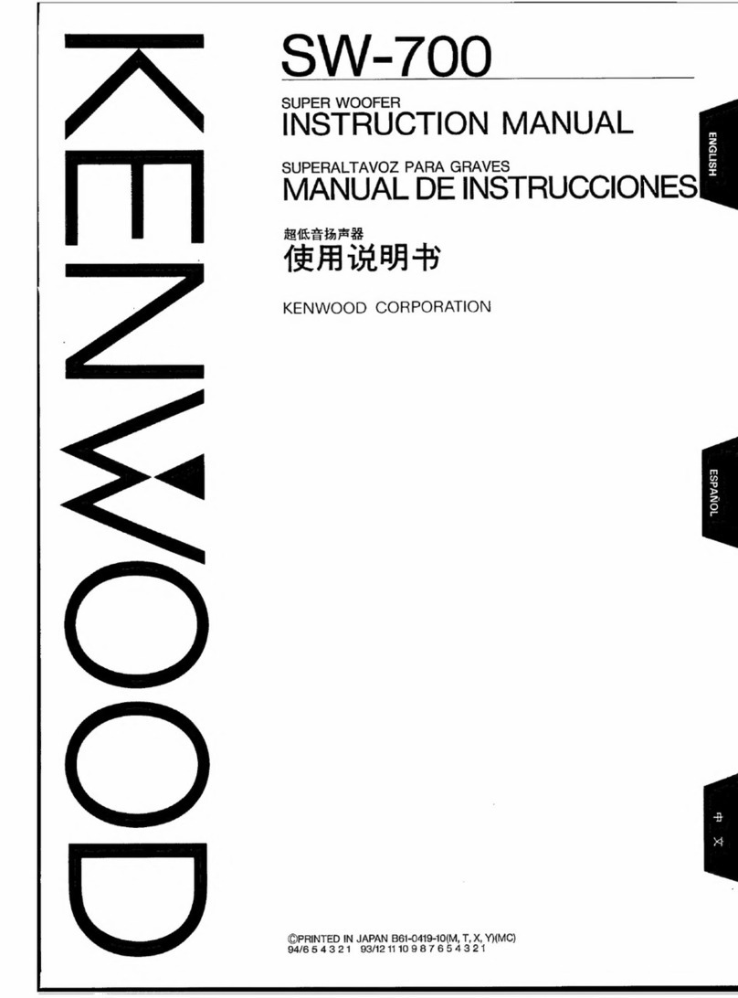 Kenwood SW-700 instruction manual