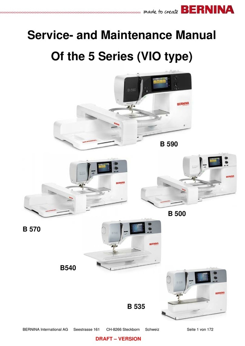 Bernina B 590 Service and maintenance manual