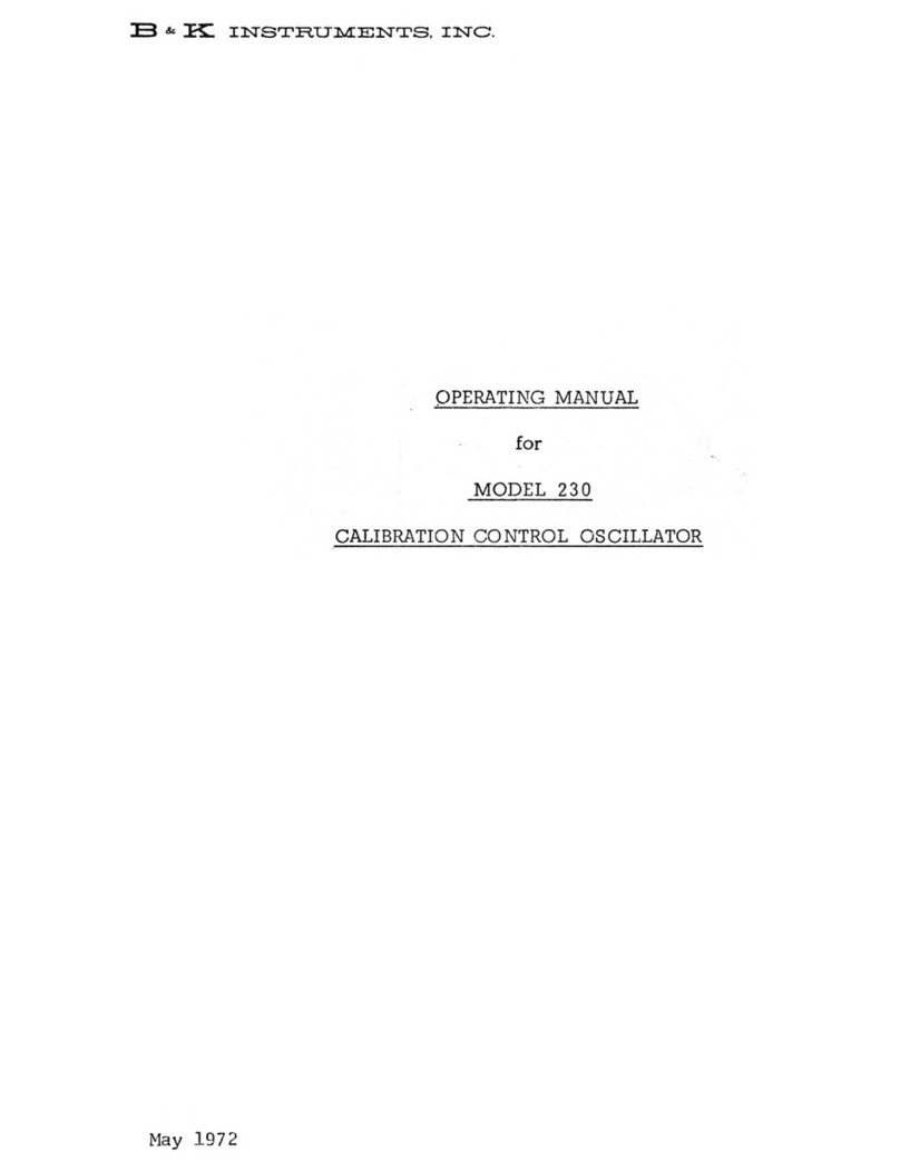 B&K 230 User manual