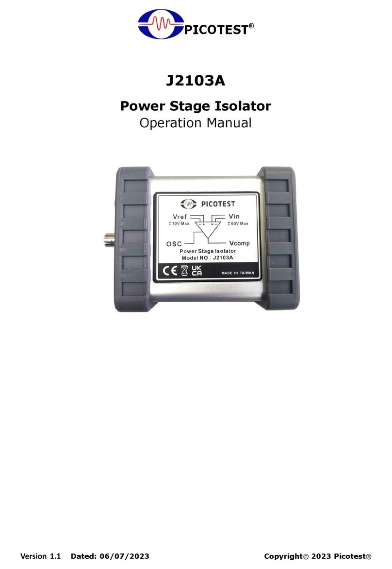 Picotest J2103A Operation manual