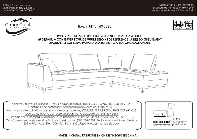 Gilman Creek 1695623 Assembly and care instructions Gilman Creek 1695623 Assembly and care instructions