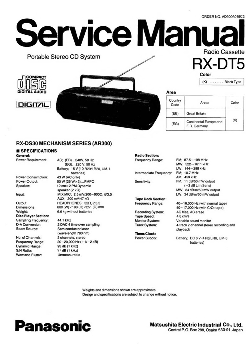 Panasonic RX-DT5S User manual