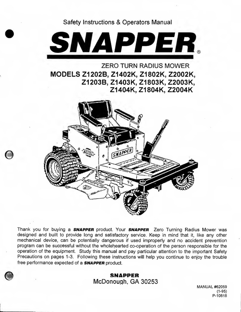 Snapper Z1202B Operation and maintenance manual