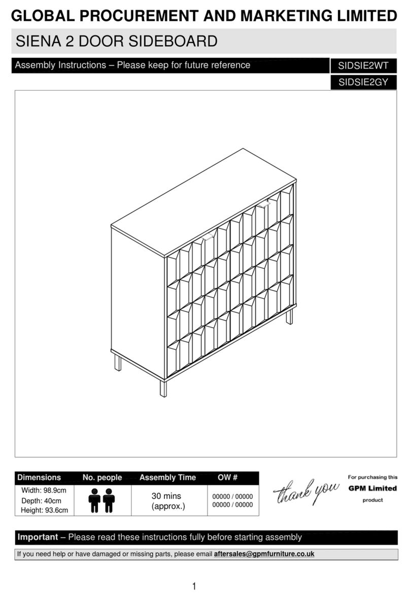 GPM SIENA SIDSIE2WT Assembly instructions