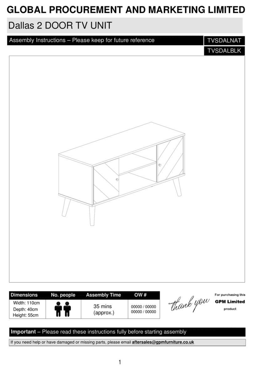GPM Dallas TVSDALNAT Assembly instructions