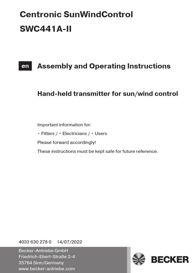 Becker Centronic SunWindControl SWC441A-II User manual